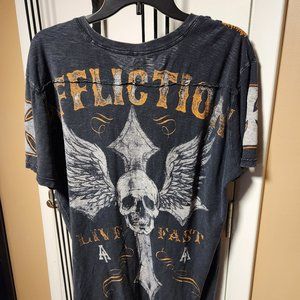 Mens affliction short sleeve L